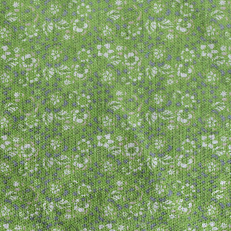 White Floral Woven, Cotton, 72 gsm