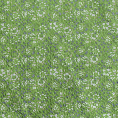 White Floral Woven, Cotton, 72 gsm