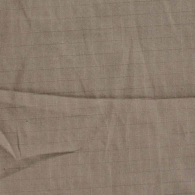 Khaki Grid Jacquard, Poly-Cotton