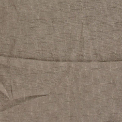 Khaki Grid Jacquard, Poly-Cotton
