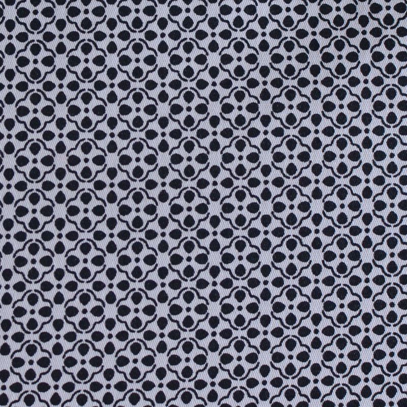 Black Geometric Twill, Cotton