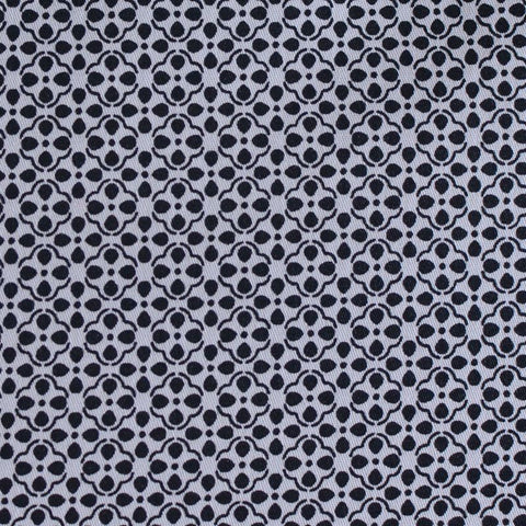 Black Geometric Twill, Cotton