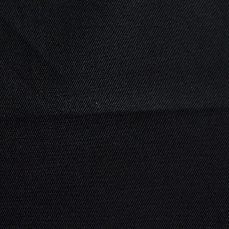 Cotton Stretch Twill Fabric, 290 gsm, 145 cm — Black
