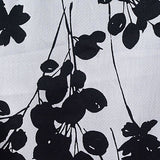 Black Floral Sateen, Cotton — texture