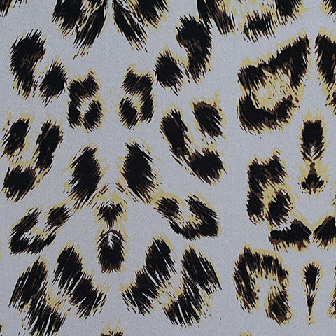 Dark Brown Bold-Leopard Sateen, Cotton