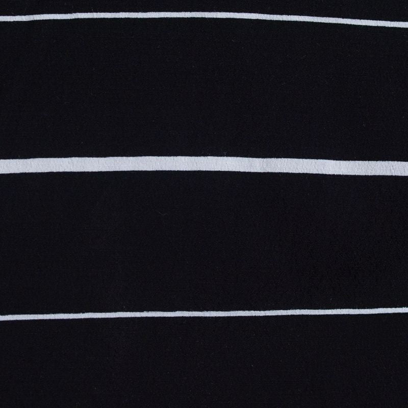 White Horizontal-Stripe Woven, Viscose, 125 gsm