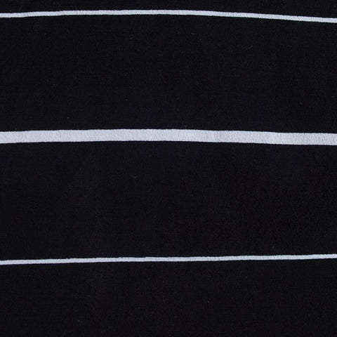 White Horizontal-Stripe Woven, Viscose, 125 gsm