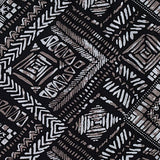 Black Geometric Woven, Viscose — texture