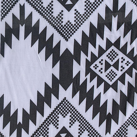 Black Zigzags Woven, Viscose