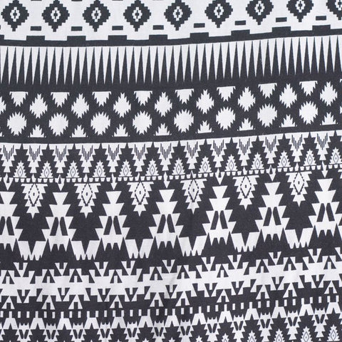 Black Geometric Woven, Viscose, 120 gsm, 142 cm, ref EF-7665