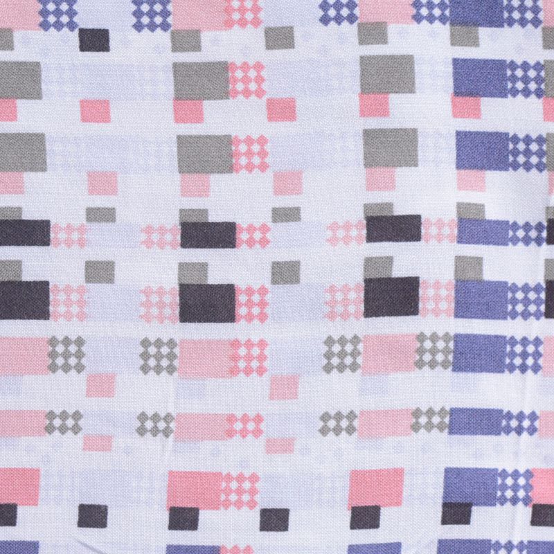 Pink Grid Woven, Viscose
