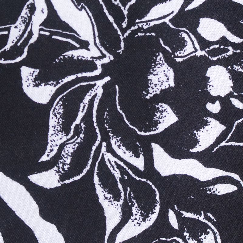 Black Floral Woven, Viscose