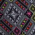 Black Geometric Woven, Viscose, 120 gsm, 145 cm
