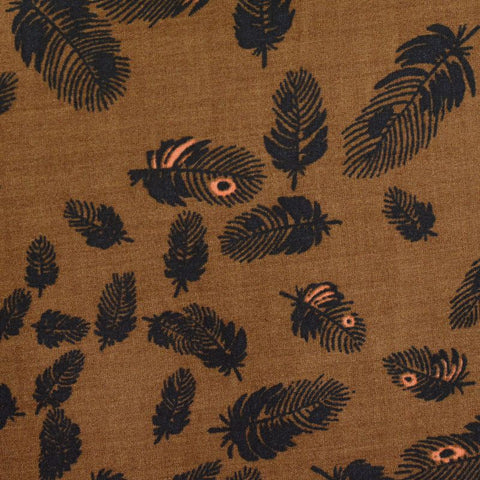 Animal Print 100% Viscose Woven Fabric, 75 gsm, 142 cm — Brown