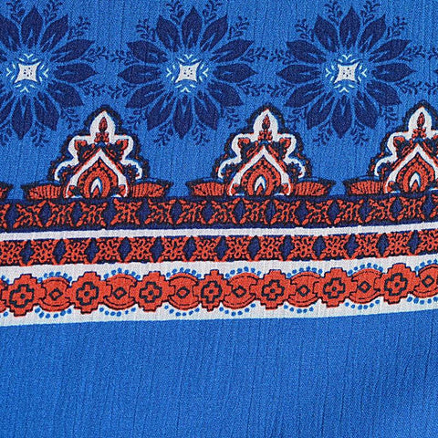 100% Viscose Crepe Fabric, 130 gsm, 128 cm — Blue, ref EF-7685