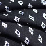 White Geometric Woven, Viscose — texture