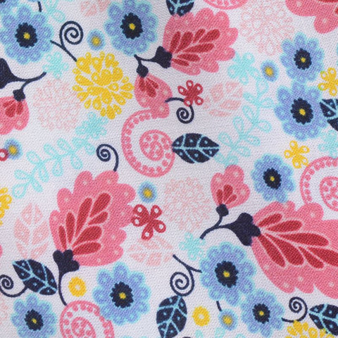 Pink Floral Woven, Viscose, 120 gsm, 142 cm