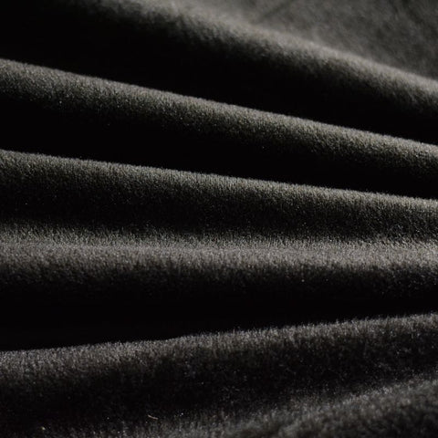 Polyester Stretch Fleece Fabric, 230 gsm, 175 cm — Black