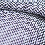 Black Houndstooth Woven, Polyester