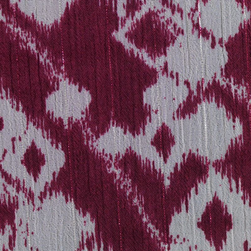 Burgundy Ikat Chiffon, Polyester