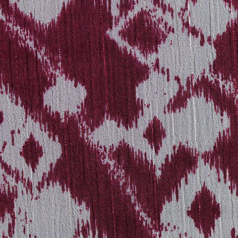 Burgundy Ikat Chiffon, Polyester