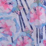 Pink Floral Chiffon, Polyester