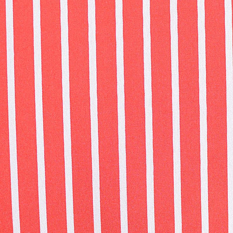 White Vertical-Stripe Chiffon, Polyester, 75 gsm