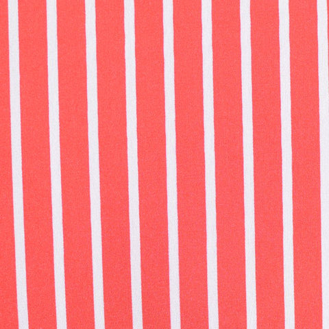 White Vertical-Stripe Chiffon, Polyester, 75 gsm