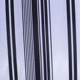 Black Vertical-Stripe Linen-Look, Polyester