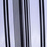 Black Vertical-Stripe Linen-Look, Polyester — texture