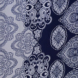 Navy Abstract Linen-Look, Polyester — texture