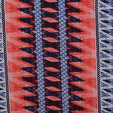 Red Geometric Linen-Look, Polyester