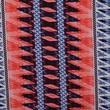 Red Geometric Linen-Look, Polyester — texture