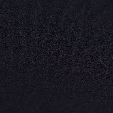 Polyester Stretch Linen-Look Fabric, 130 gsm, 147 cm — Black
