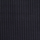 White Vertical-Pinstripe Interlock Knit, Viscose-Nylon