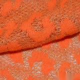 Orange Openwork Chunky Knit, Acrylic-Metallic