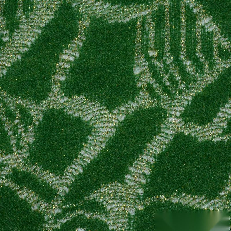 Acrylic Metallic Chunky Knit Fabric, 135 gsm, 150 cm — Green, ref EF-8419