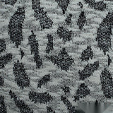 Black Animal Print Chunky Knit, Cotton-Poly — texture