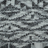 Black Abstract Chunky Knit, Cotton-Poly — texture