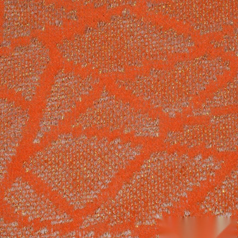 Acrylic Metallic Chunky Knit Fabric, 135 gsm, 150 cm — Red