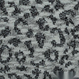 Black Animal Print Chunky Knit, Cotton-Poly — texture
