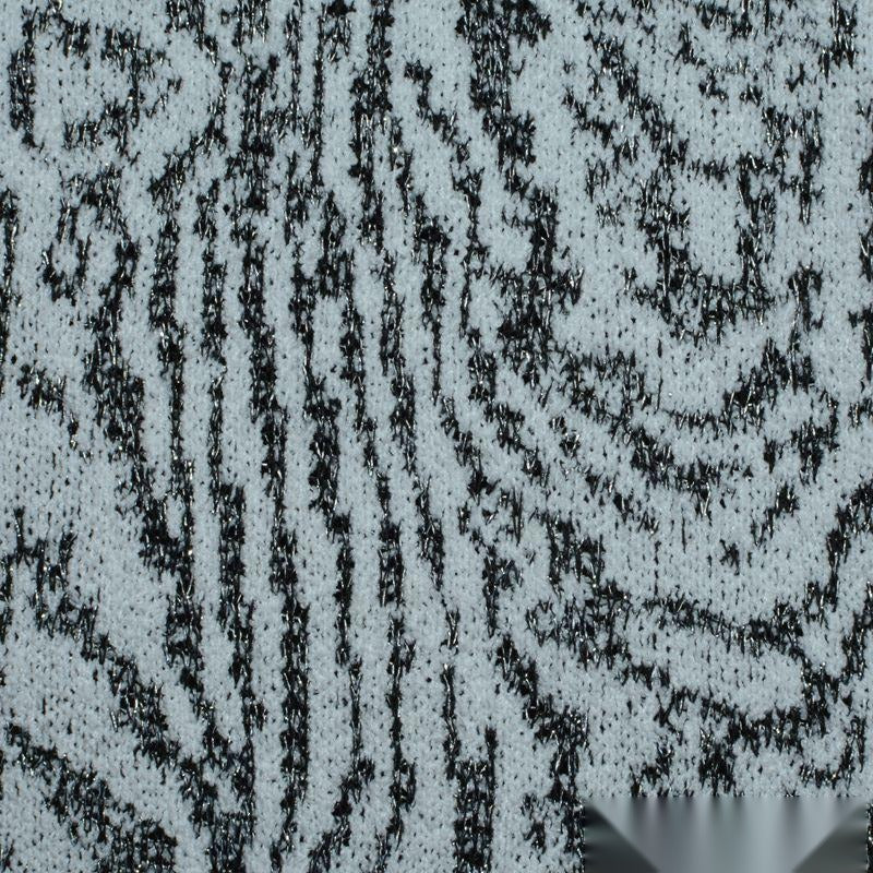 Black Abstract Chunky Knit, Polyester, 255 gsm