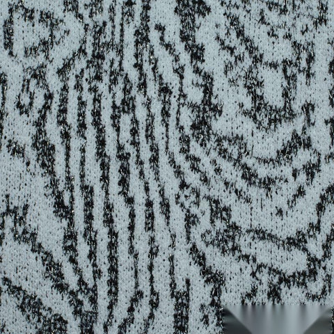 Black Abstract Chunky Knit, Polyester, 255 gsm