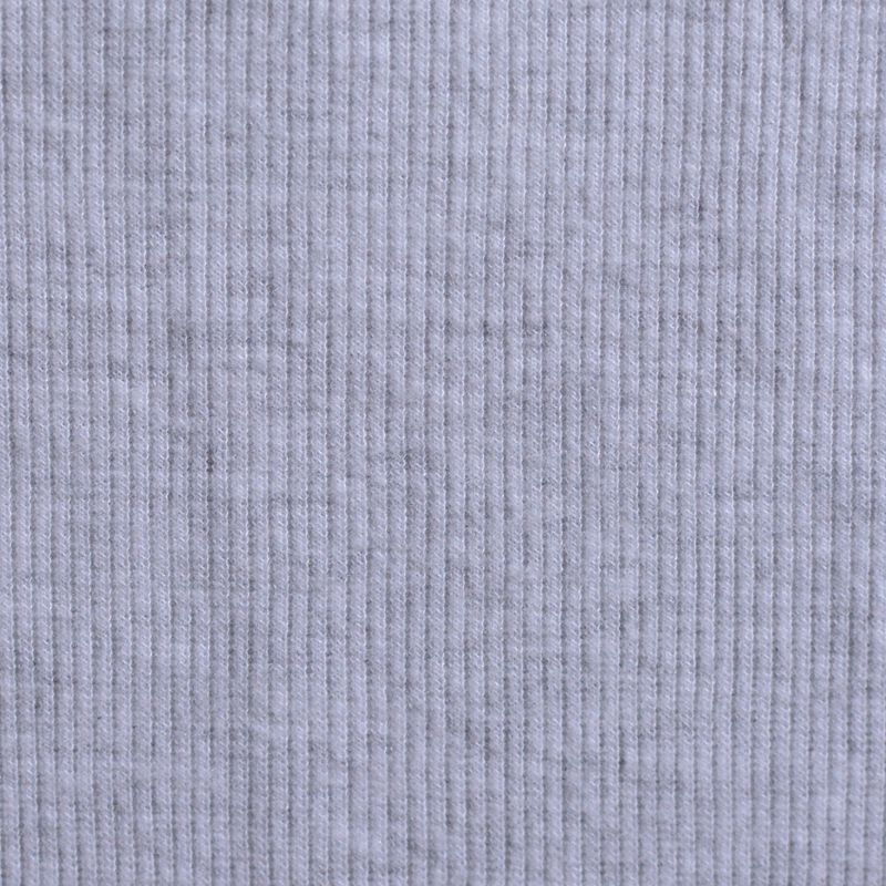 Heather Grey Marl Rib Knit, Poly-Viscose, 213 gsm