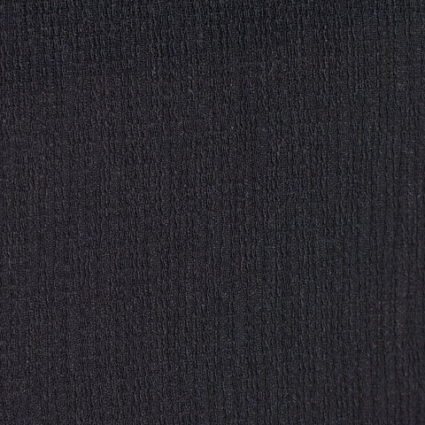 100% Polyester Crepe Fabric, 130 gsm, 147 cm — Black