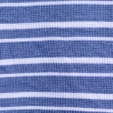 Blue Horizontal-Stripe Rib Knit, Poly-Viscose