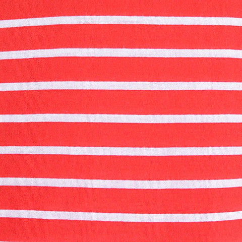 Red Horizontal-Stripe Knit, 140 gsm