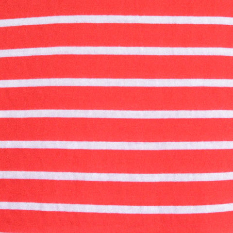 Red Horizontal-Stripe Knit, 140 gsm