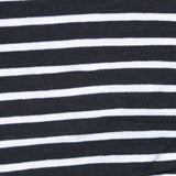 Black Horizontal-Stripe Rib Knit
