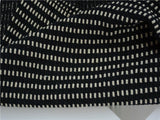 Jacquard Cotton Stretch Knit Fabric, 221 gsm, 152 cm — Black